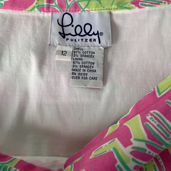 VINTAGE Lilly Pulitzer Skirt size 12 rock a hula monkey - Picture 6 of 12